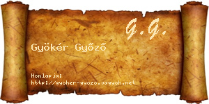 Gyökér Győző névjegykártya