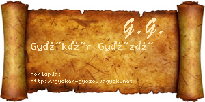 Gyökér Győző névjegykártya